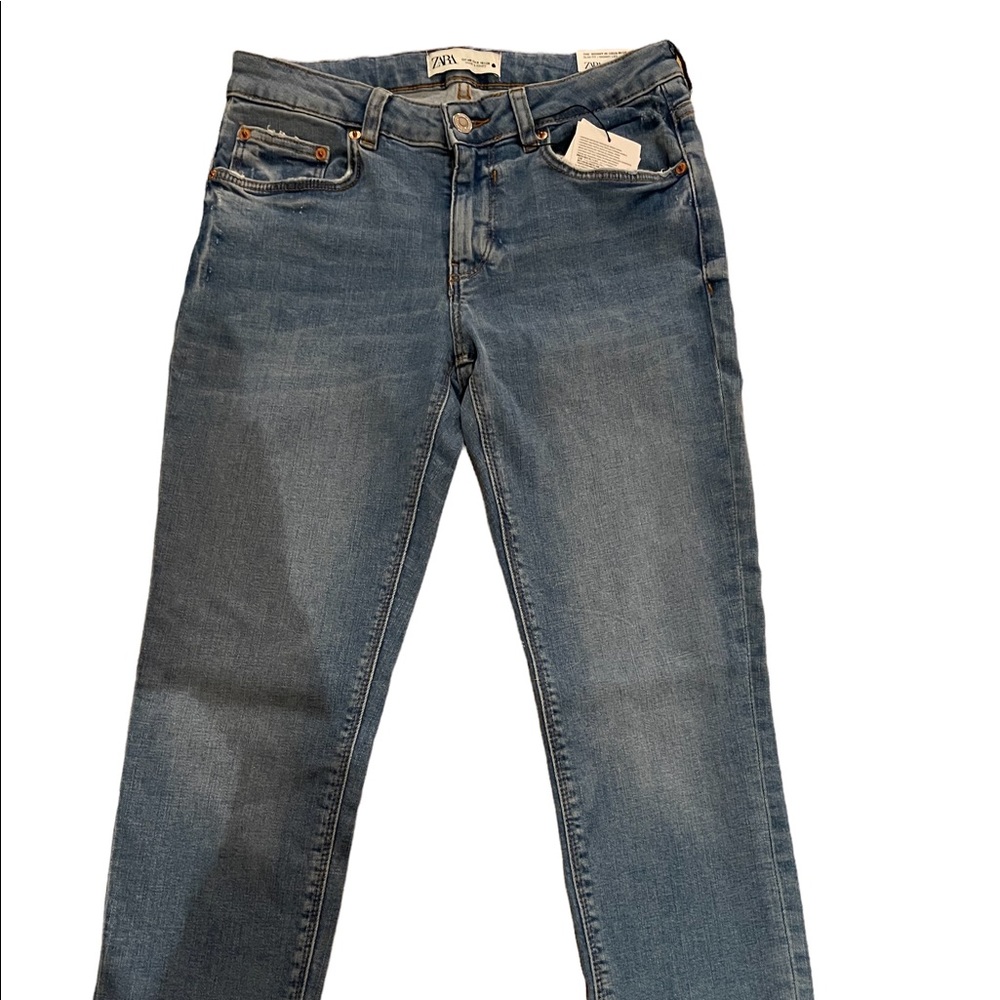 Zara The Skinny in Aqua Blue 6